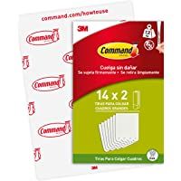Command PH206-14EU - Tiras para colgar cuadros blancas grandes